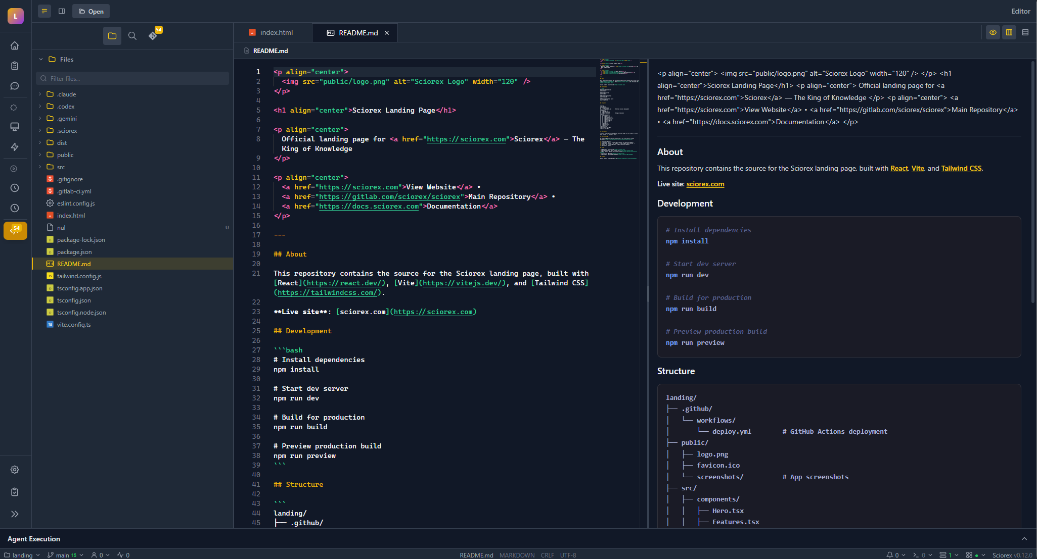 Sciorex with external editor integration