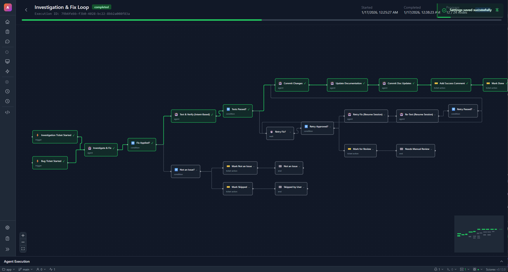 Flow run execution view