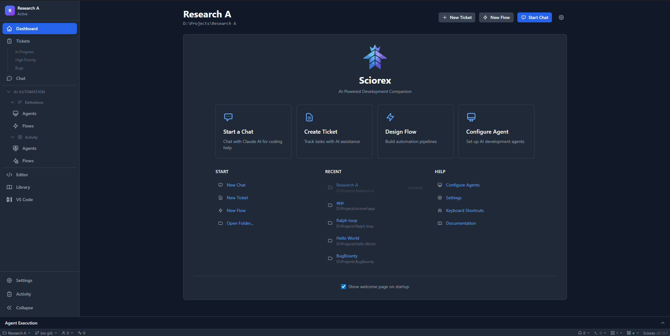 Sciorex Dashboard