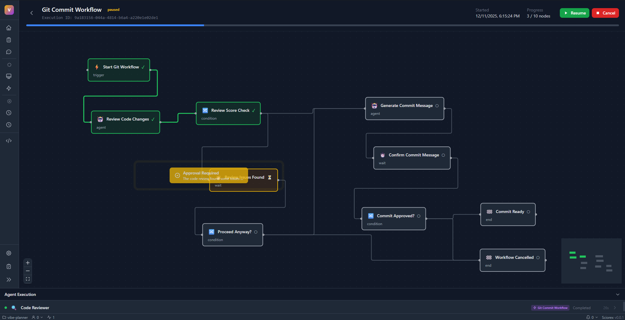 Flow execution in progress